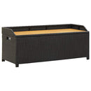 vidaXL fekete polyrattan kerti tárolópad 120 cm