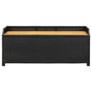 vidaXL fekete polyrattan kerti tárolópad 120 cm