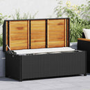 vidaXL fekete polyrattan kerti tárolópad 120 cm