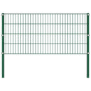 vidaXL zöld vas kerítéspanel oszlopokkal 349 x 80 cm