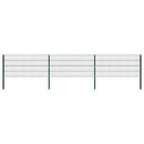 vidaXL zöld vas kerítéspanel oszlopokkal 522 x 80 cm