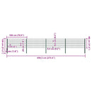 vidaXL zöld vas kerítéspanel oszlopokkal 694,5 x 80 cm