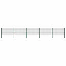 vidaXL zöld vas kerítéspanel oszlopokkal 867 x 80 cm