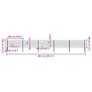 vidaXL zöld vas kerítéspanel oszlopokkal 867 x 80 cm