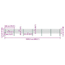 vidaXL zöld vas kerítéspanel oszlopokkal 1040 x 80 cm