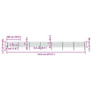 vidaXL zöld vas kerítéspanel oszlopokkal 1212 x 80 cm