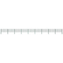 vidaXL zöld vas kerítéspanel oszlopokkal 1557,5 x 80 cm