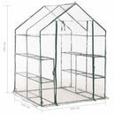 vidaXL melegház 8 polccal 143 x 143 x 195 cm