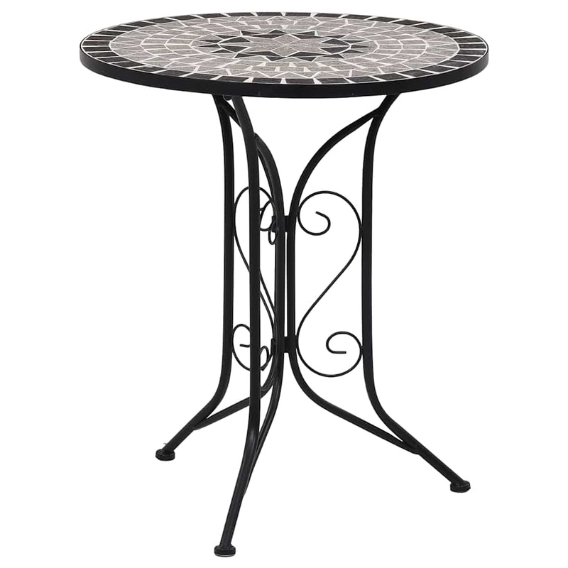 vidaXL szürke kerámia mozaikos bisztróasztal 60 cm