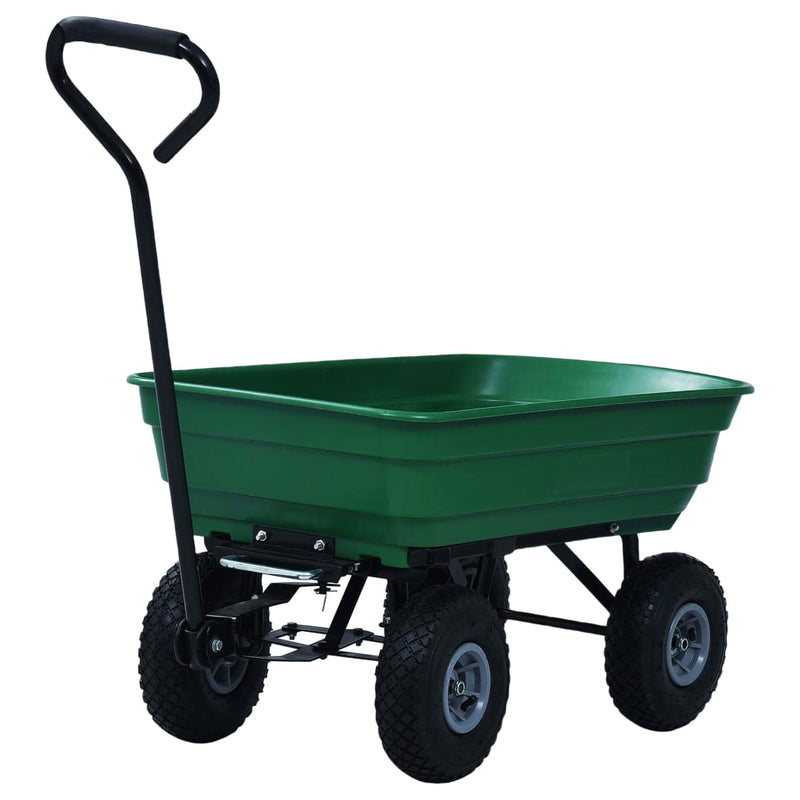 vidaXL zöld kerti kézikocsi 300 kg 75 liter