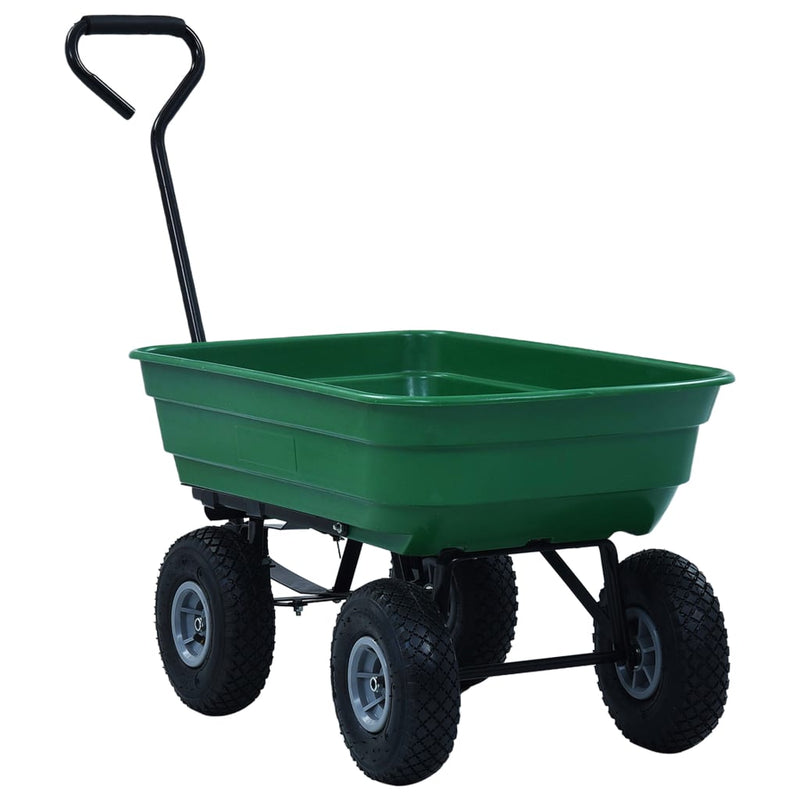 vidaXL zöld kerti kézikocsi 300 kg 75 liter