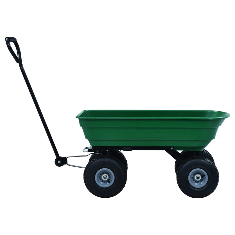 vidaXL zöld kerti kézikocsi 300 kg 75 liter
