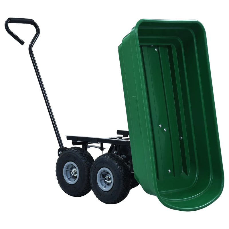vidaXL zöld kerti kézikocsi 300 kg 75 liter