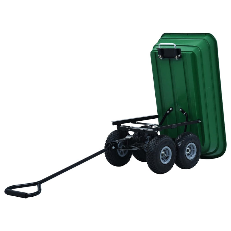 vidaXL zöld kerti kézikocsi 300 kg 75 liter