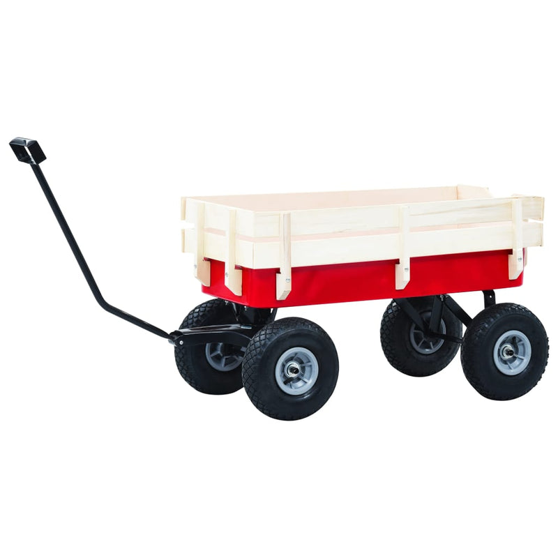 vidaXL piros kézikocsi 150 kg