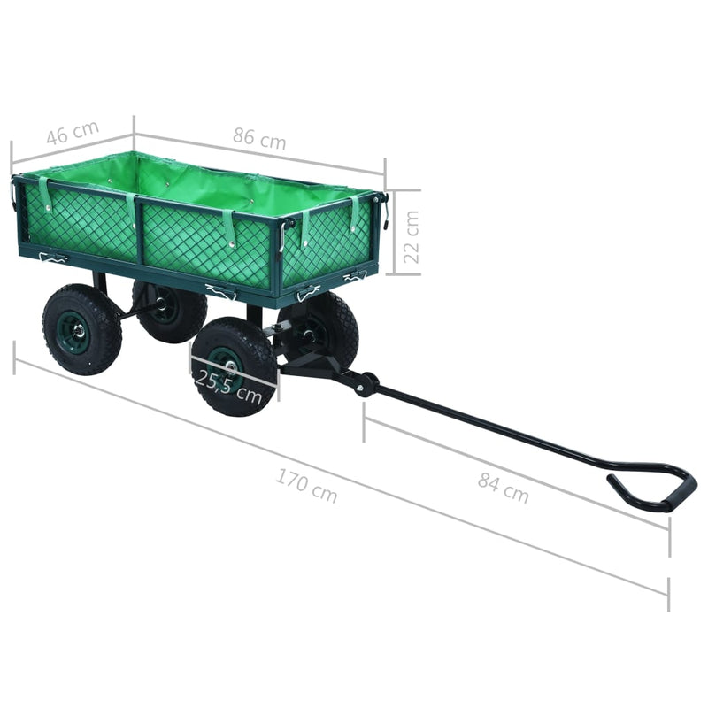 vidaXL zöld kerti kézikocsi 250 kg