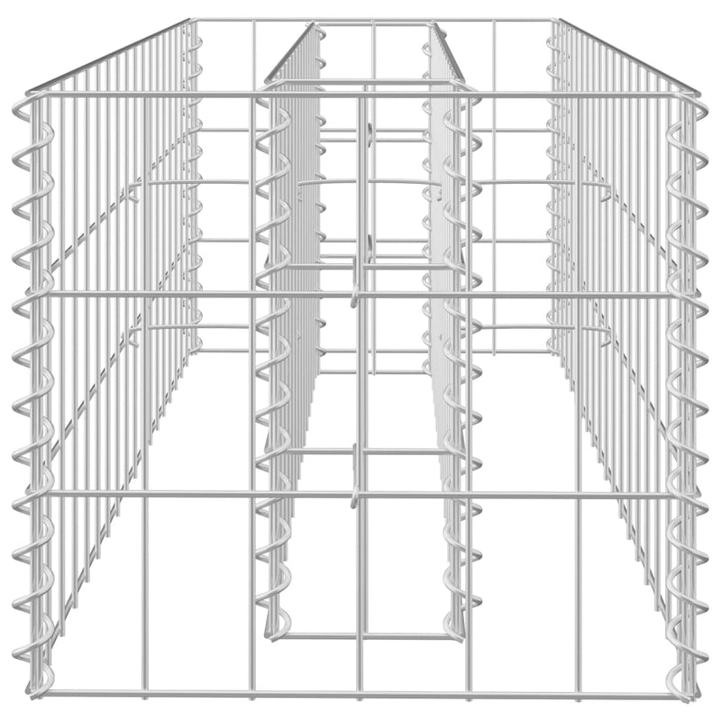 vidaXL horganyzott acél gabion magaságyás 90 x 30 x 30 cm