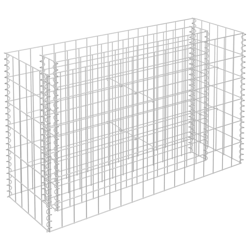 vidaXL horganyzott acél gabion magaságyás 90 x 30 x 60 cm