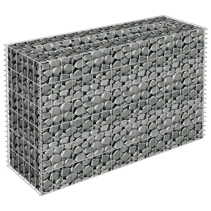 vidaXL horganyzott acél gabion magaságyás 90 x 30 x 60 cm