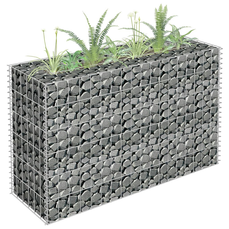 vidaXL horganyzott acél gabion magaságyás 90 x 30 x 60 cm