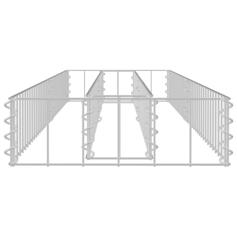 vidaXL horganyzott acél gabion magaságyás 180 x 30 x 10 cm