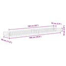 vidaXL horganyzott acél gabion magaságyás 180 x 30 x 10 cm