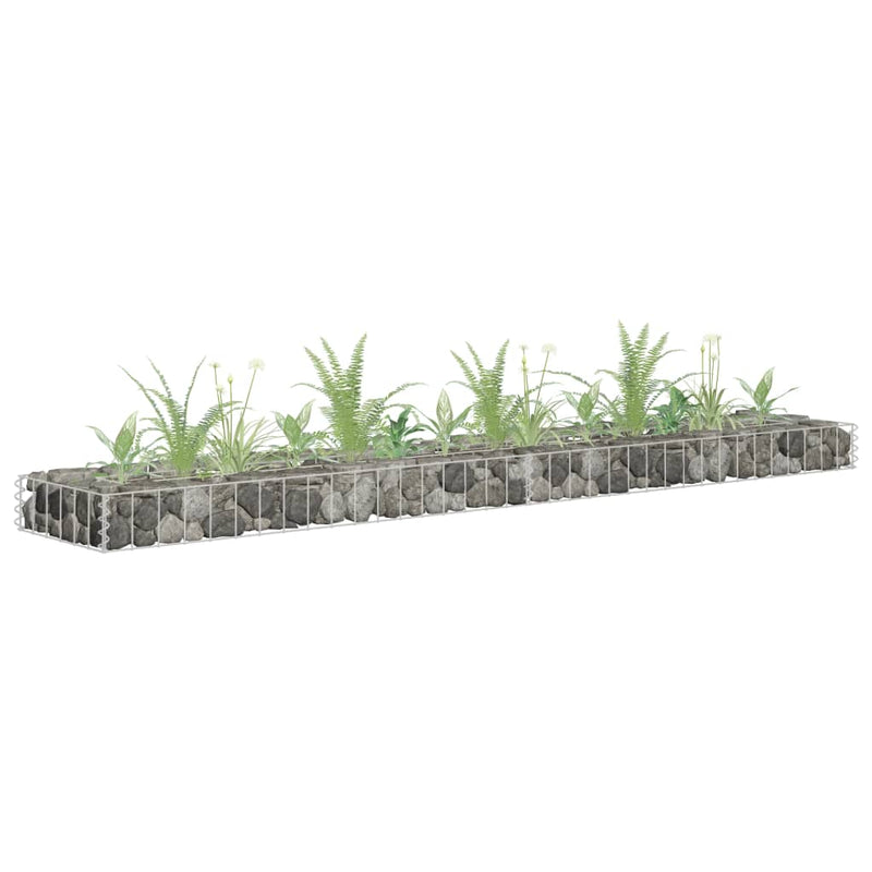 vidaXL horganyzott acél gabion magaságyás 180 x 30 x 10 cm