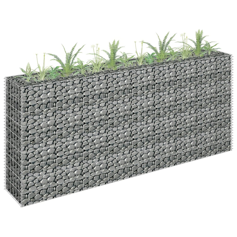 vidaXL horganyzott acél gabion magaságyás 180 x 30 x 90 cm