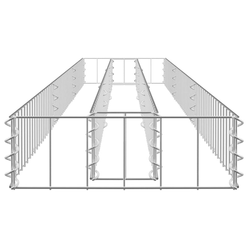 vidaXL horganyzott acél gabion magaságyás 270 x 30 x 10 cm