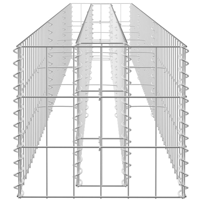 vidaXL horganyzott acél gabion magaságyás 270 x 30 x 30 cm