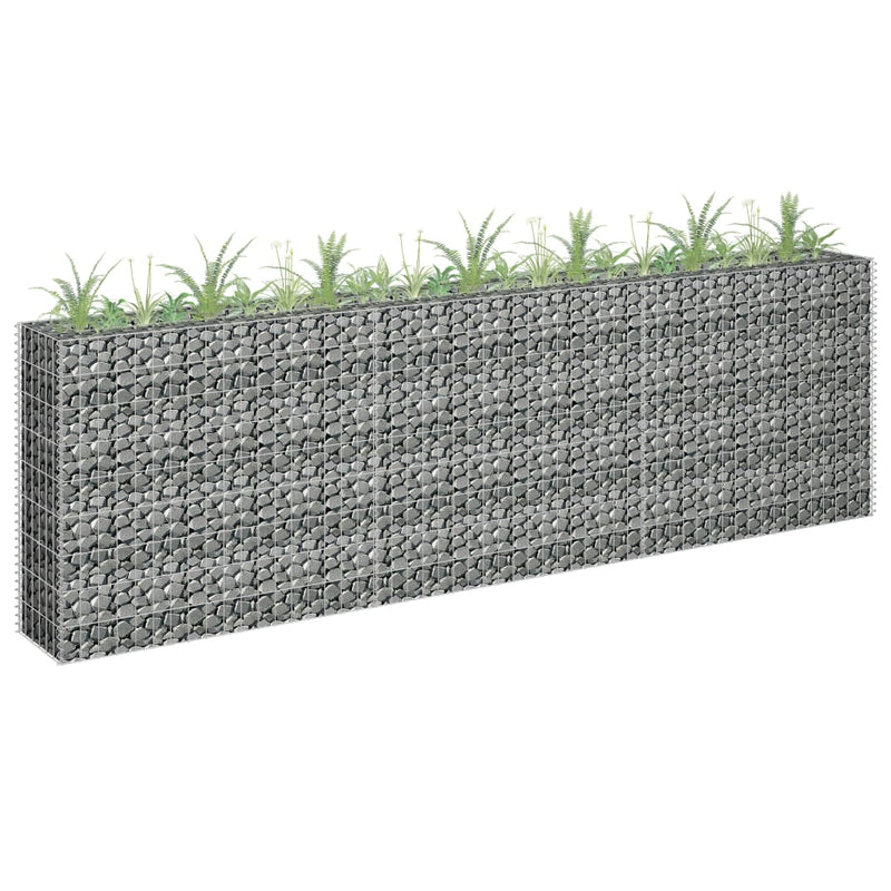 vidaXL horganyzott acél gabion magaságyás 270 x 30 x 90 cm