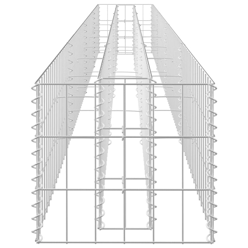 vidaXL horganyzott acél gabion magaságyás 360 x 30 x 30 cm