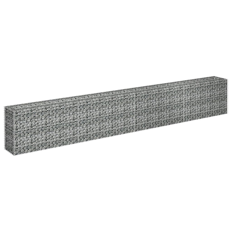 vidaXL horganyzott acél gabion magaságyás 360 x 30 x 60 cm