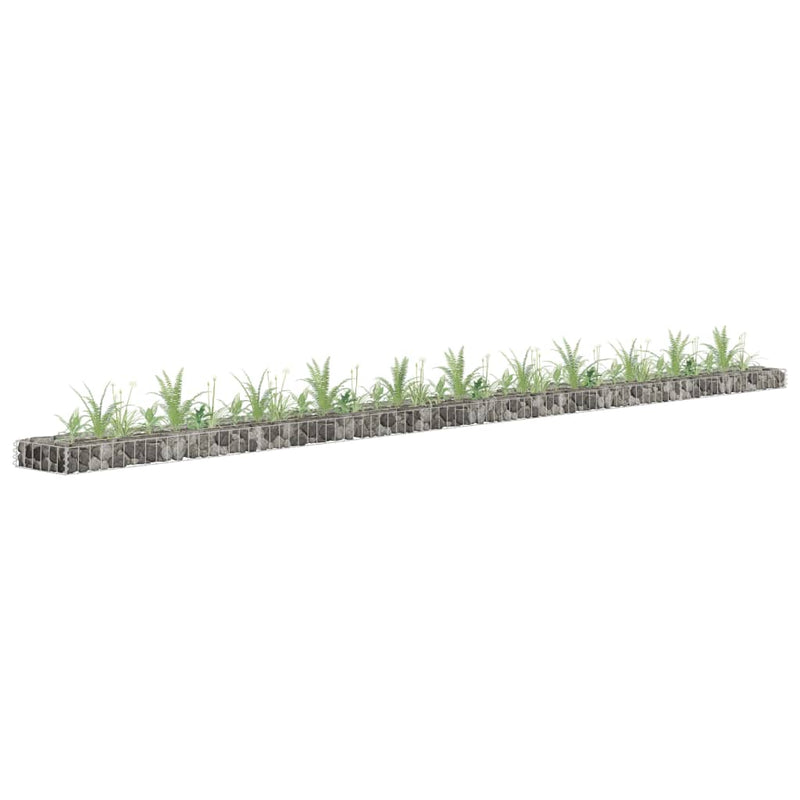 vidaXL horganyzott acél gabion magaságyás 450 x 30 x 10 cm