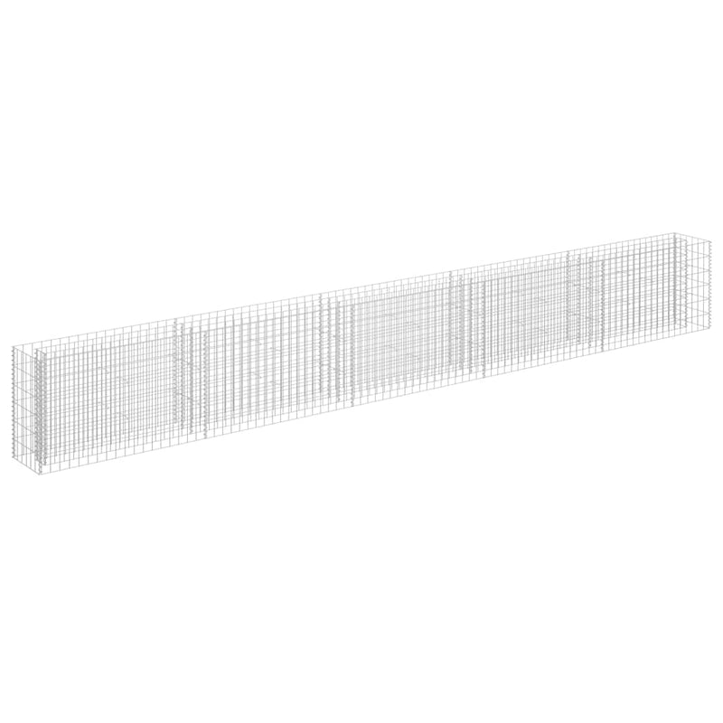 vidaXL horganyzott acél gabion magaságyás 450 x 30 x 60 cm