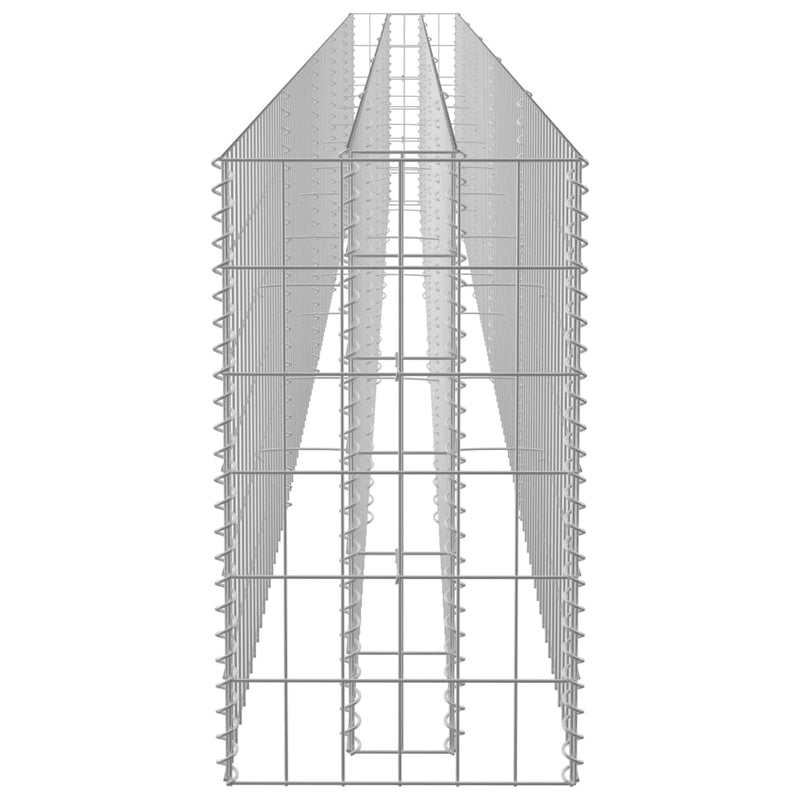 vidaXL horganyzott acél gabion magaságyás 450 x 30 x 60 cm