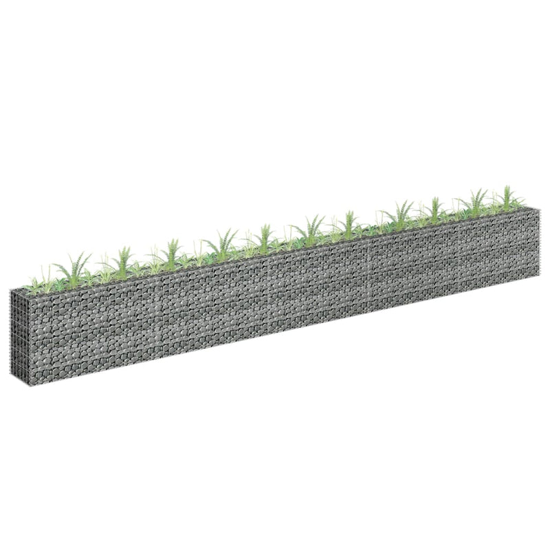 vidaXL horganyzott acél gabion magaságyás 450 x 30 x 60 cm