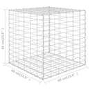 vidaXL kocka alakú acélhuzal gabion magaságyás 60 x 60 x 60 cm