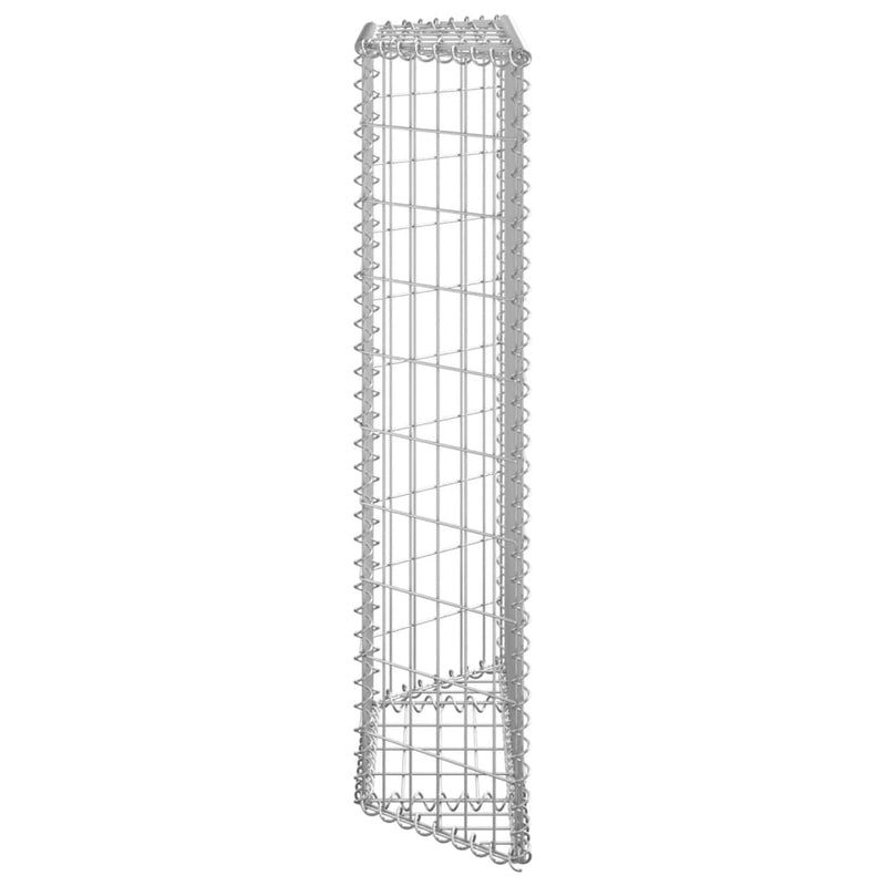 vidaXL trapéz alakú horganyzott acél gabion magaságyás 80x20x100 cm