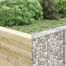 vidaXL trapéz alakú horganyzott acél gabion magaságyás 80x20x100 cm