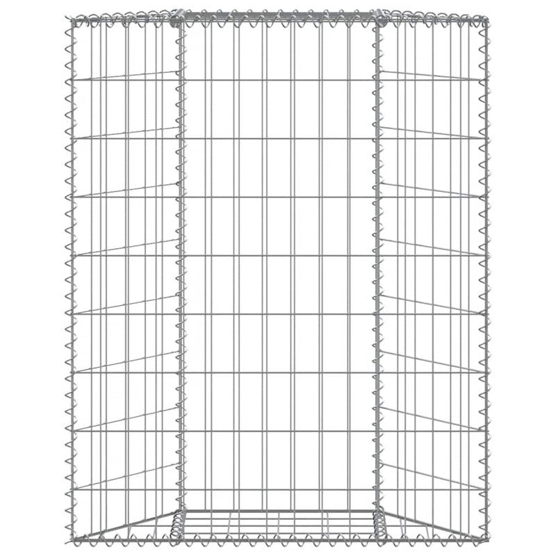 vidaXL trapéz alakú horganyzott acél gabion magaságyás 80x20x100 cm