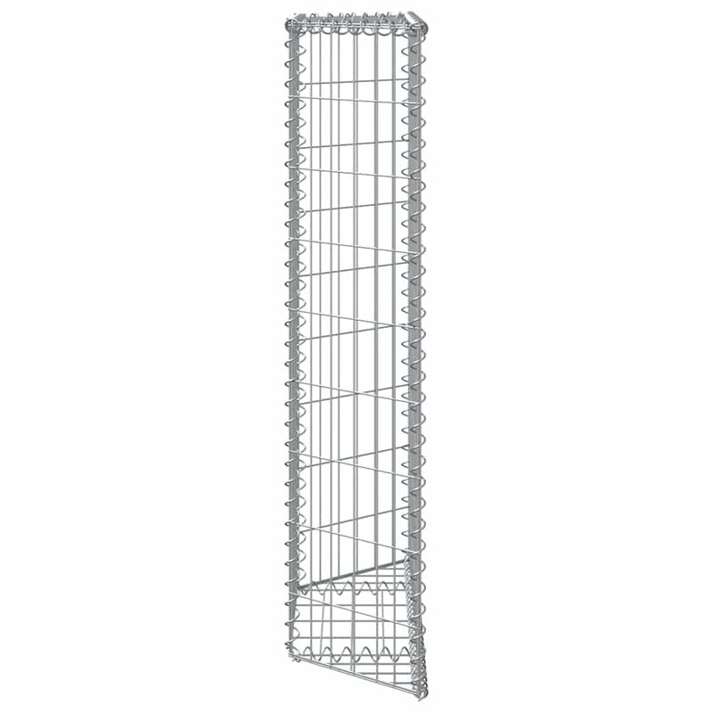 vidaXL trapéz alakú horganyzott acél gabion magaságyás 80x20x100 cm
