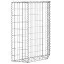 vidaXL trapéz alakú horganyzott acél gabion magaságyás 80x20x100 cm