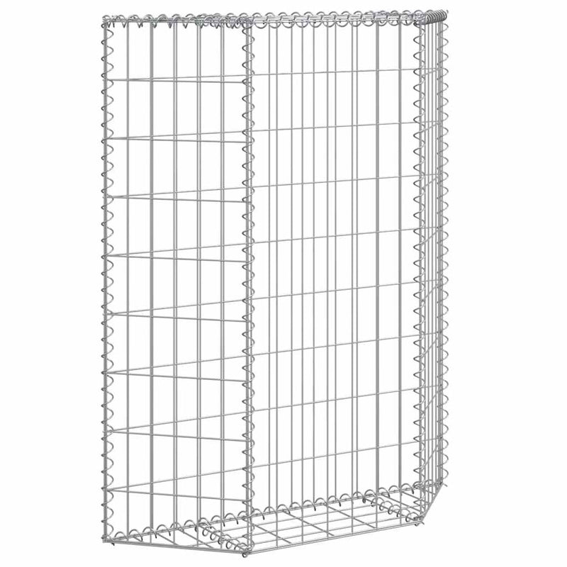 vidaXL trapéz alakú horganyzott acél gabion magaságyás 80x20x100 cm