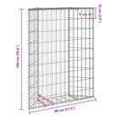 vidaXL trapéz alakú horganyzott acél gabion magaságyás 80x20x100 cm