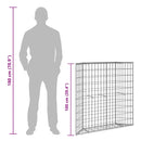 vidaXL trapéz alakú horganyzott acél gabion magaságyás 100x20x100 cm