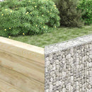 vidaXL trapéz alakú horganyzott acél gabion magaságyás 100x20x100 cm