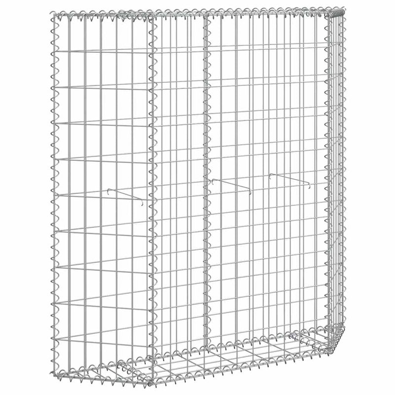 vidaXL trapéz alakú horganyzott acél gabion magaságyás 100x20x100 cm