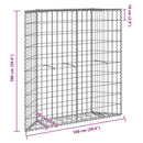 vidaXL trapéz alakú horganyzott acél gabion magaságyás 100x20x100 cm