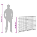vidaXL trapéz alakú horganyzott acél gabion magaságyás 150x20x100 cm